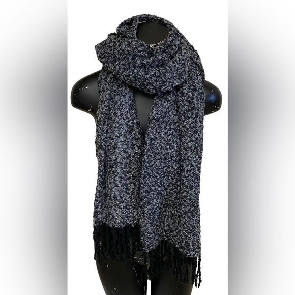 3 piece set Black Gray Blue Scarves - Picture 2 of 11